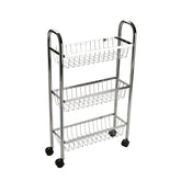 3-tier steel Basket trolley with wheels